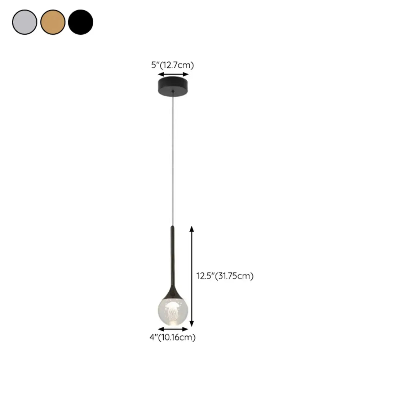 Minimalist Clear Crystal Globe Metal Pendant Light