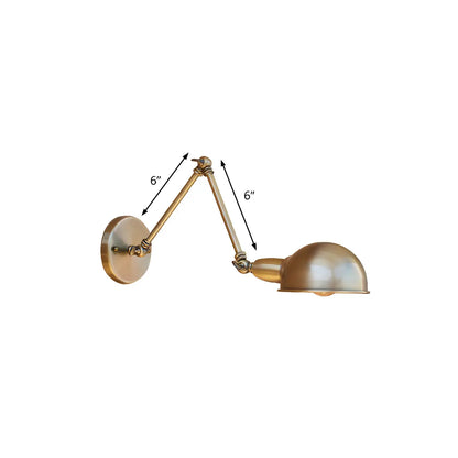 Retro Dome Metal Swing Arm Wall Light
