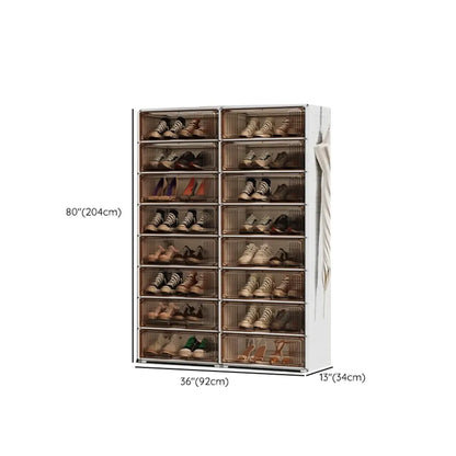 Durable Flip-up Glam Plastic Clear Shoe Boxes Stackable