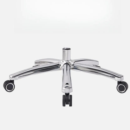 Beige Genuine Leather Swivel Ergonomic Chair with High-Back