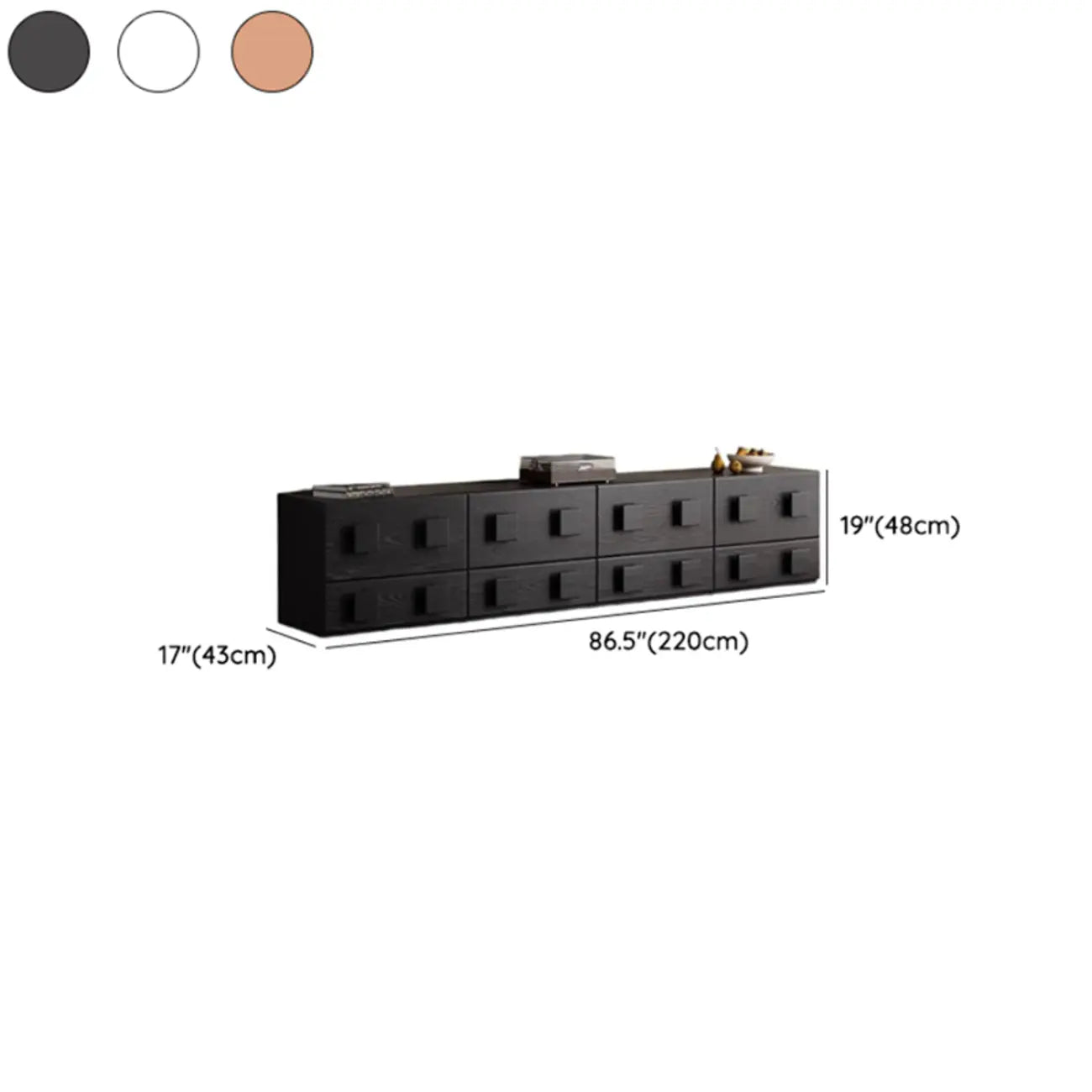 Living Room Brown 2-Tier Rectangular Wooden TV Stand