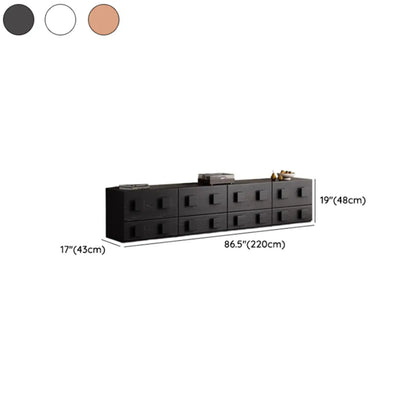 Living Room Brown 2-Tier Rectangular Wooden TV Stand