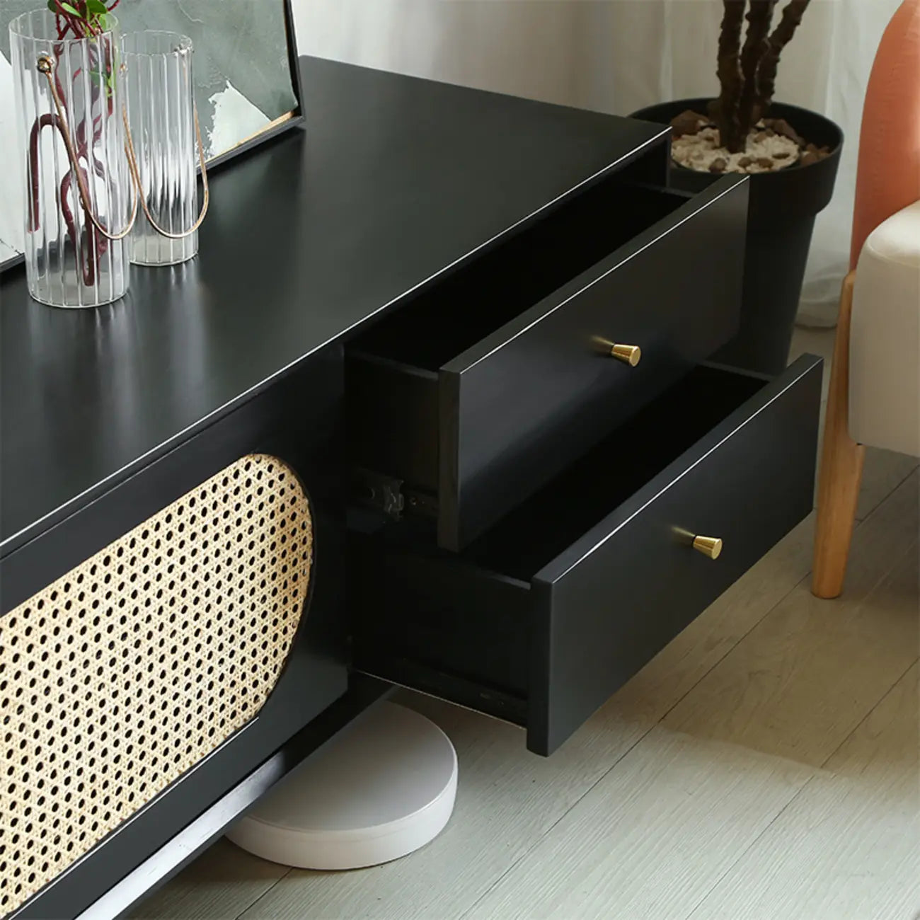 Minimalist Lumber Ink Dresser TV Stand