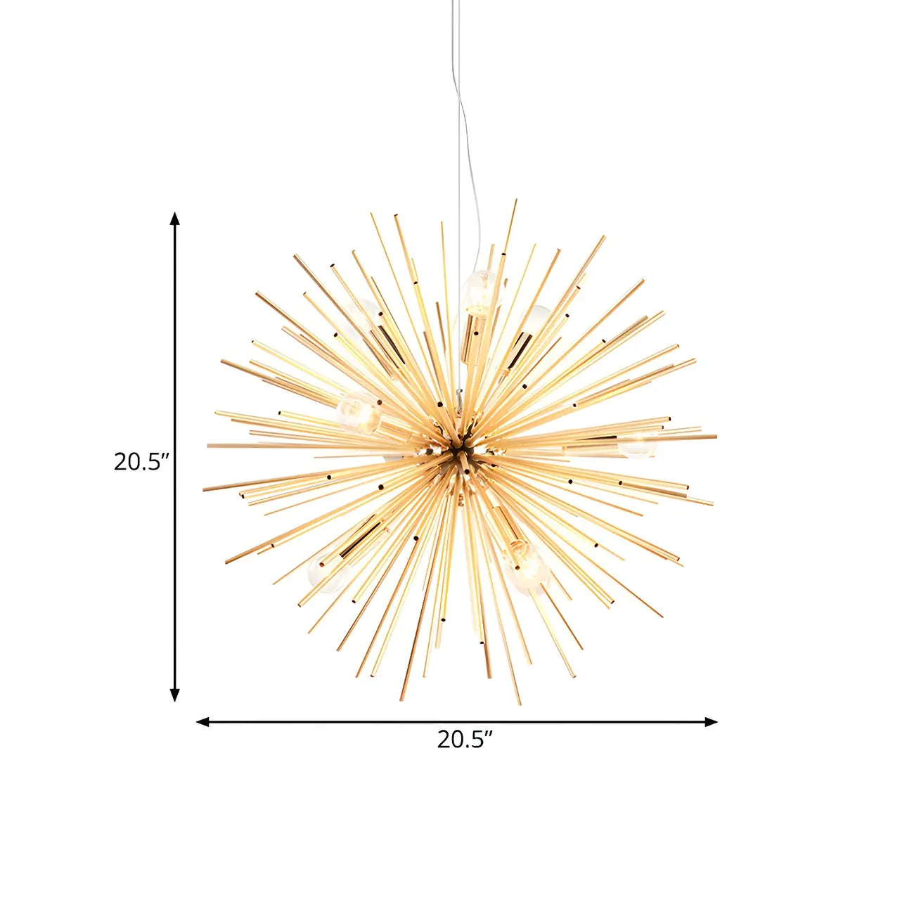 Modern Gold Starburst Sputnik Chandelier