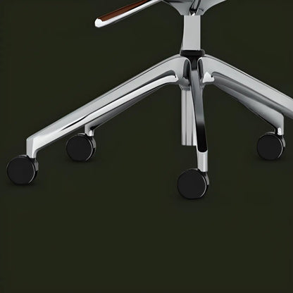 Modern Leather Adjustable Swivel Armrests Office Chair