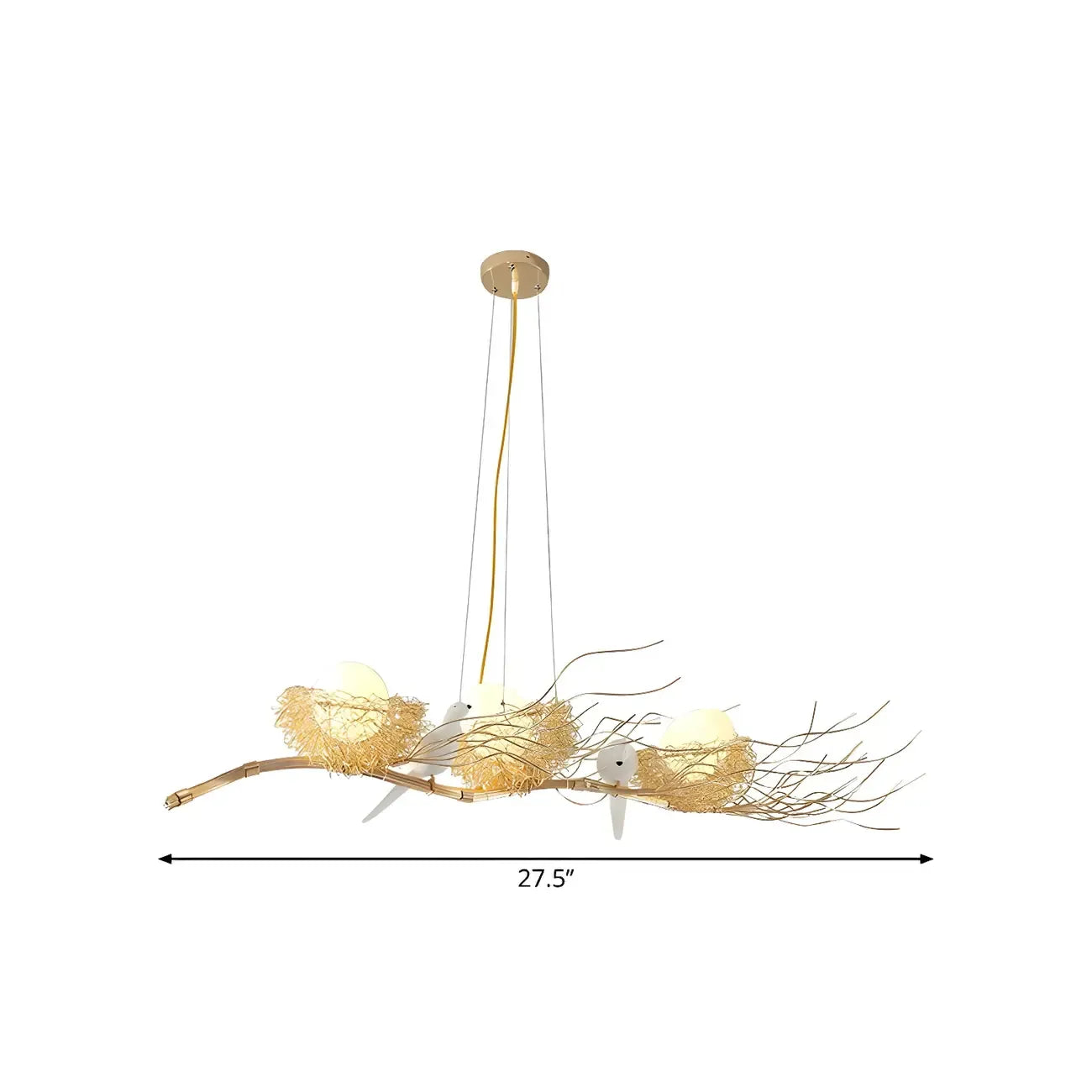 Modern Gold Metal Bird Decor Island Pendant Light