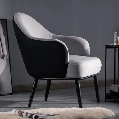 Modern Barrel Chair Faux Leather Living Room