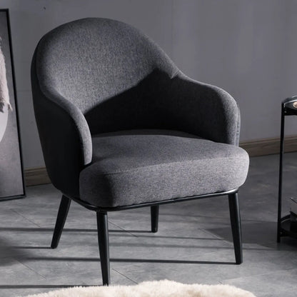 Modern Barrel Chair Faux Leather Living Room