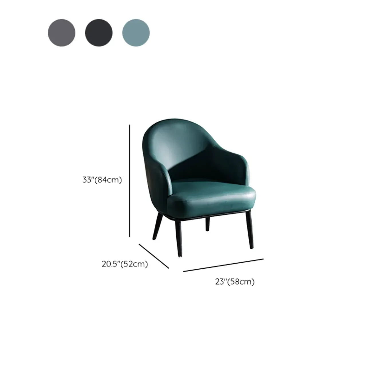 Modern Barrel Chair Faux Leather Living Room