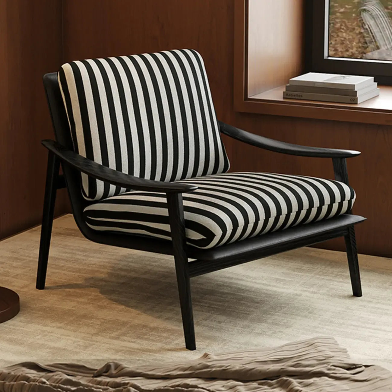 Jacquard Fabric Accent Chair for Living Rooms