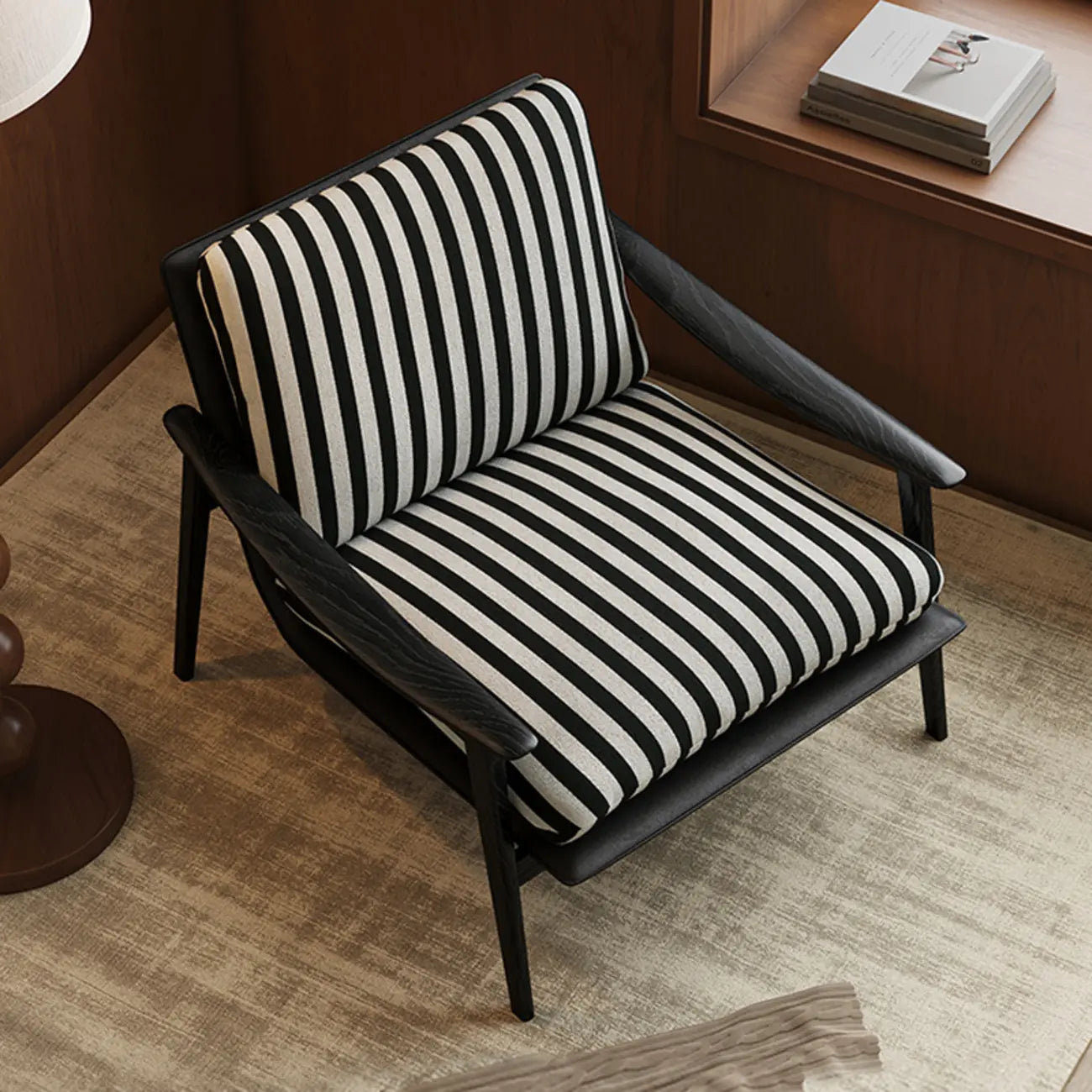 Jacquard Fabric Accent Chair for Living Rooms