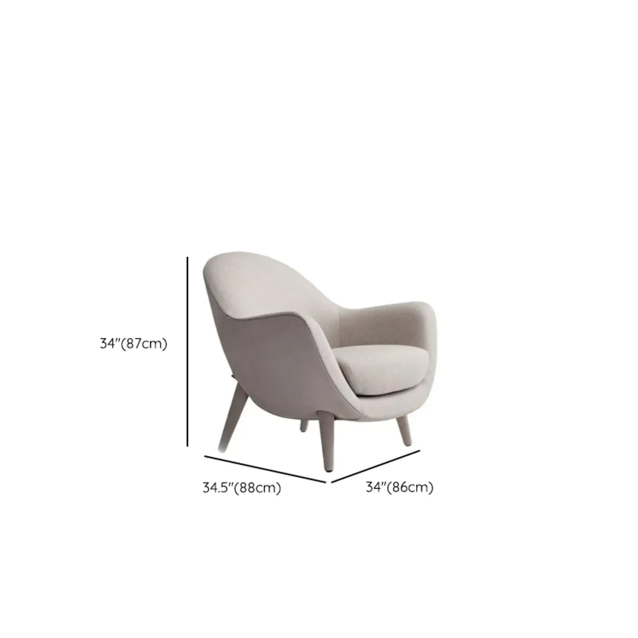 Flannel Barrel Chair Living Room
