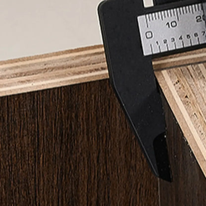 Illuminated Modern Wood Glass Nightstand Storage