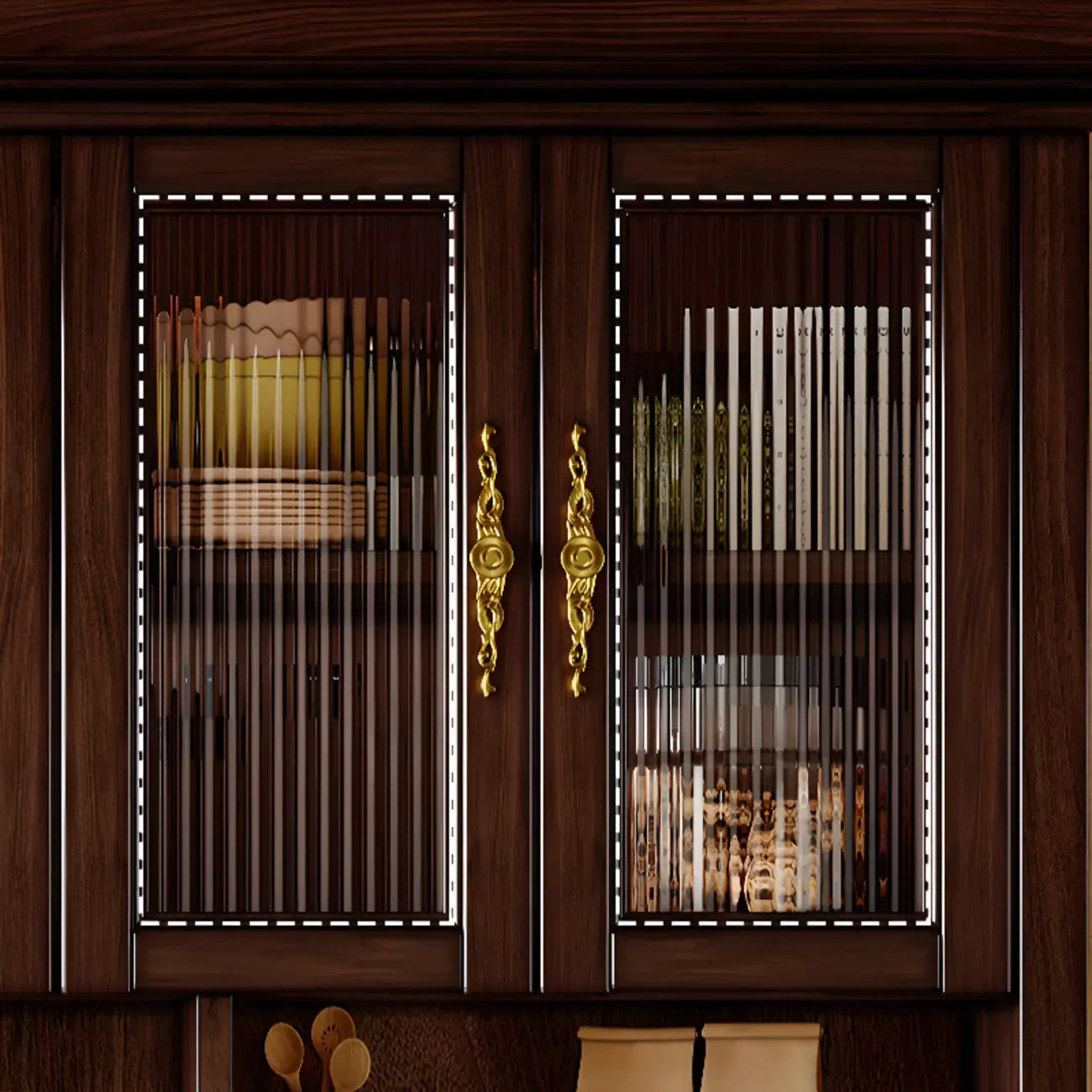 Modern Wood Buffet with Illumination and Storage