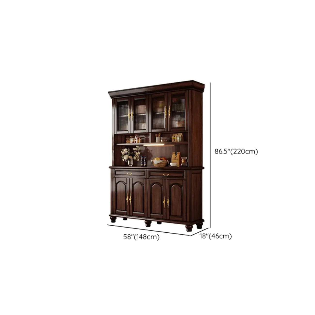 Modern Wood Buffet with Illumination and Storage