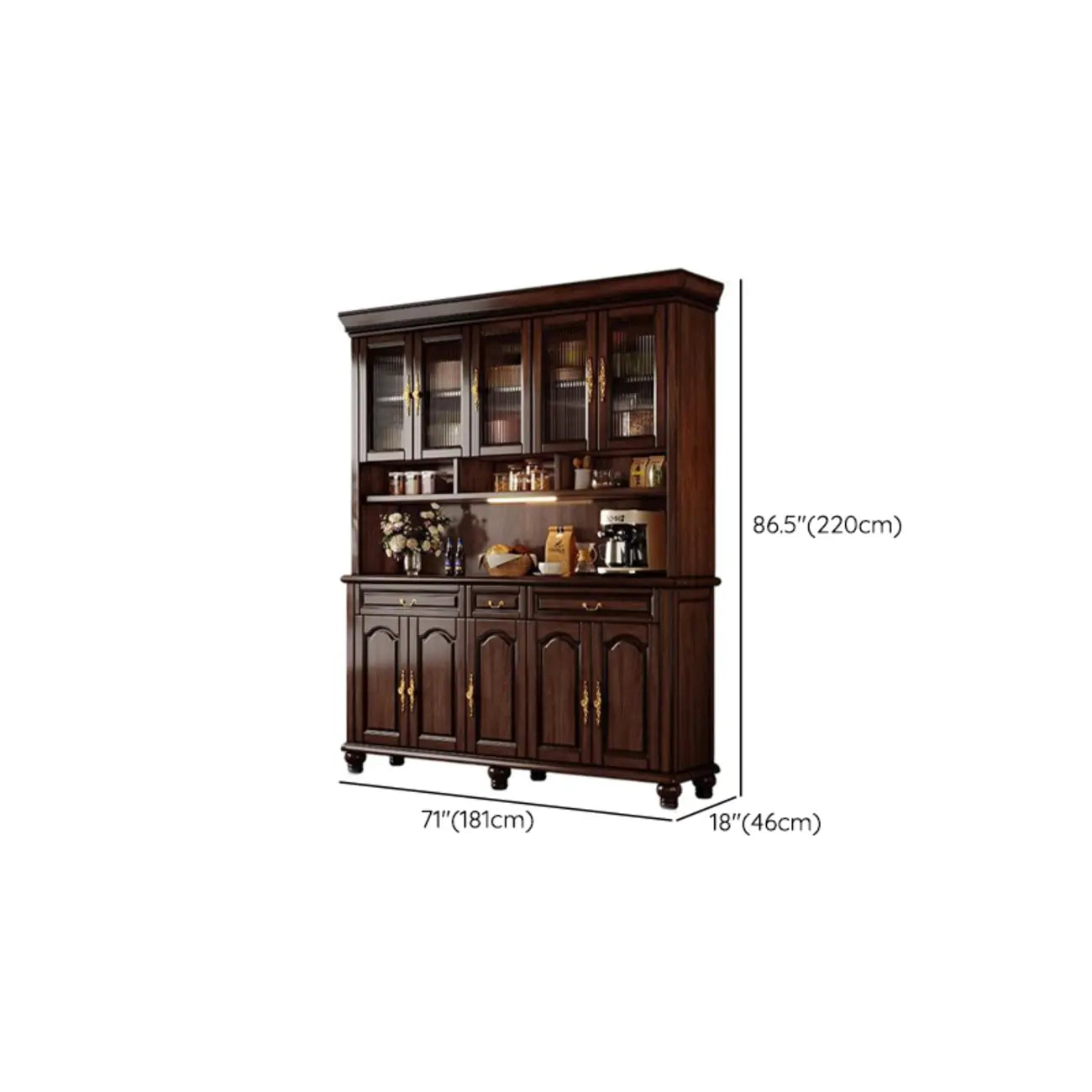 Modern Wood Buffet with Illumination and Storage
