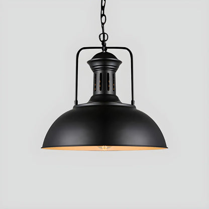 Industrial Black Dome Pendant Light for Kitchen Island