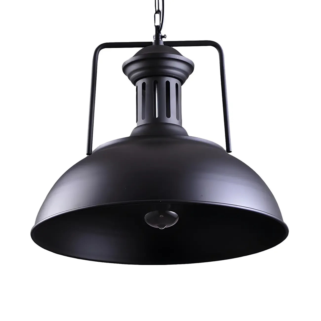 Industrial Black Dome Pendant Light for Kitchen Island
