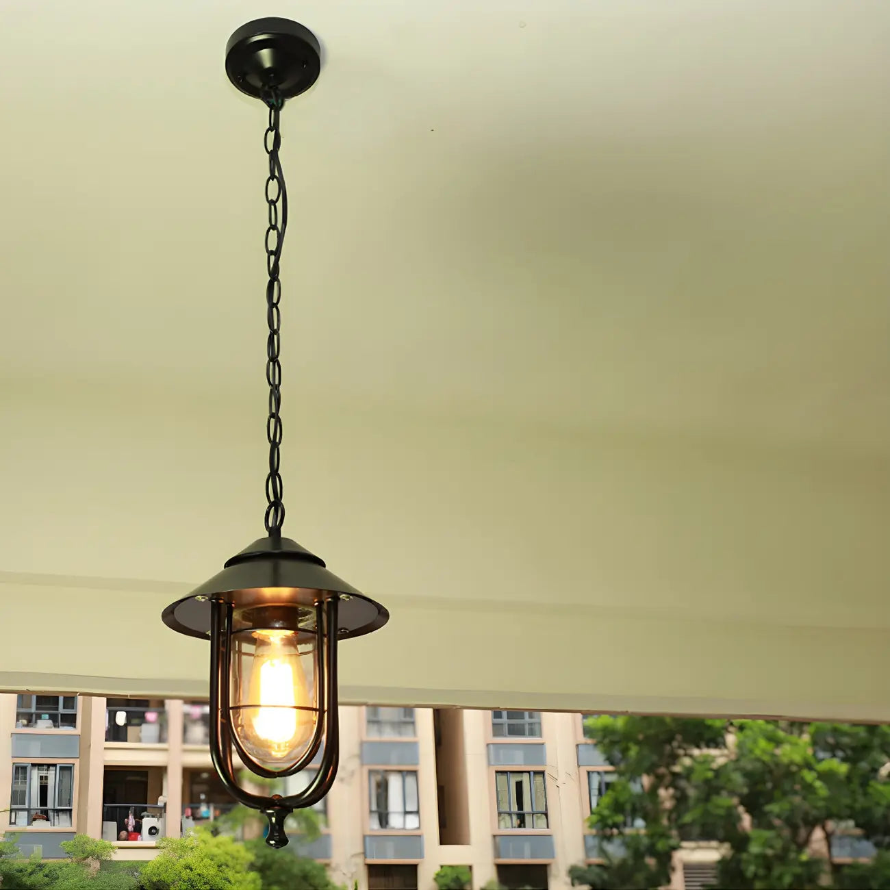 Vintage Metal Lantern Design Outdoor Pendant Light