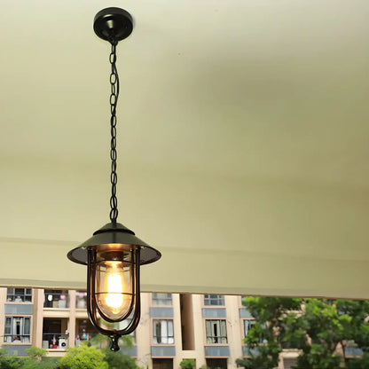 Vintage Metal Lantern Design Outdoor Pendant Light