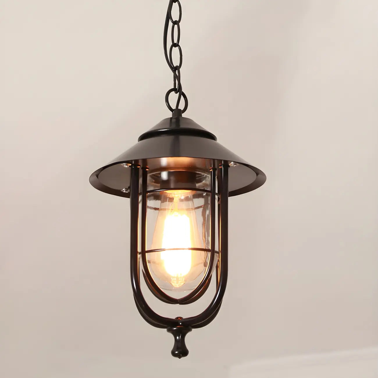 Vintage Metal Lantern Design Outdoor Pendant Light