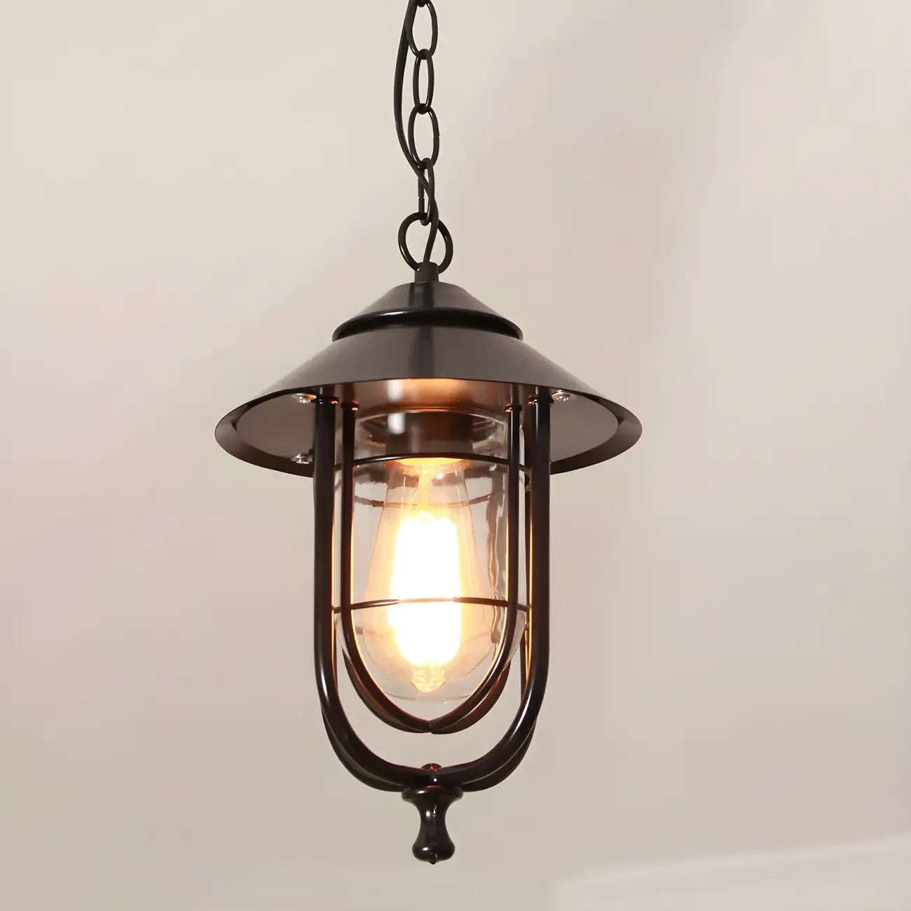 Vintage Metal Lantern Design Outdoor Pendant Light