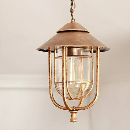 Vintage Metal Lantern Design Outdoor Pendant Light