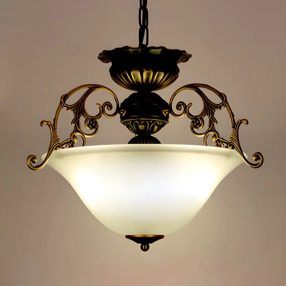 Gold Glass Classic Design Ceiling Chandelier Light
