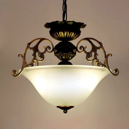 Gold Glass Classic Design Ceiling Chandelier Light