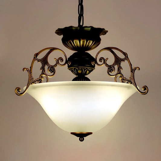 Gold Glass Classic Design Ceiling Chandelier Light