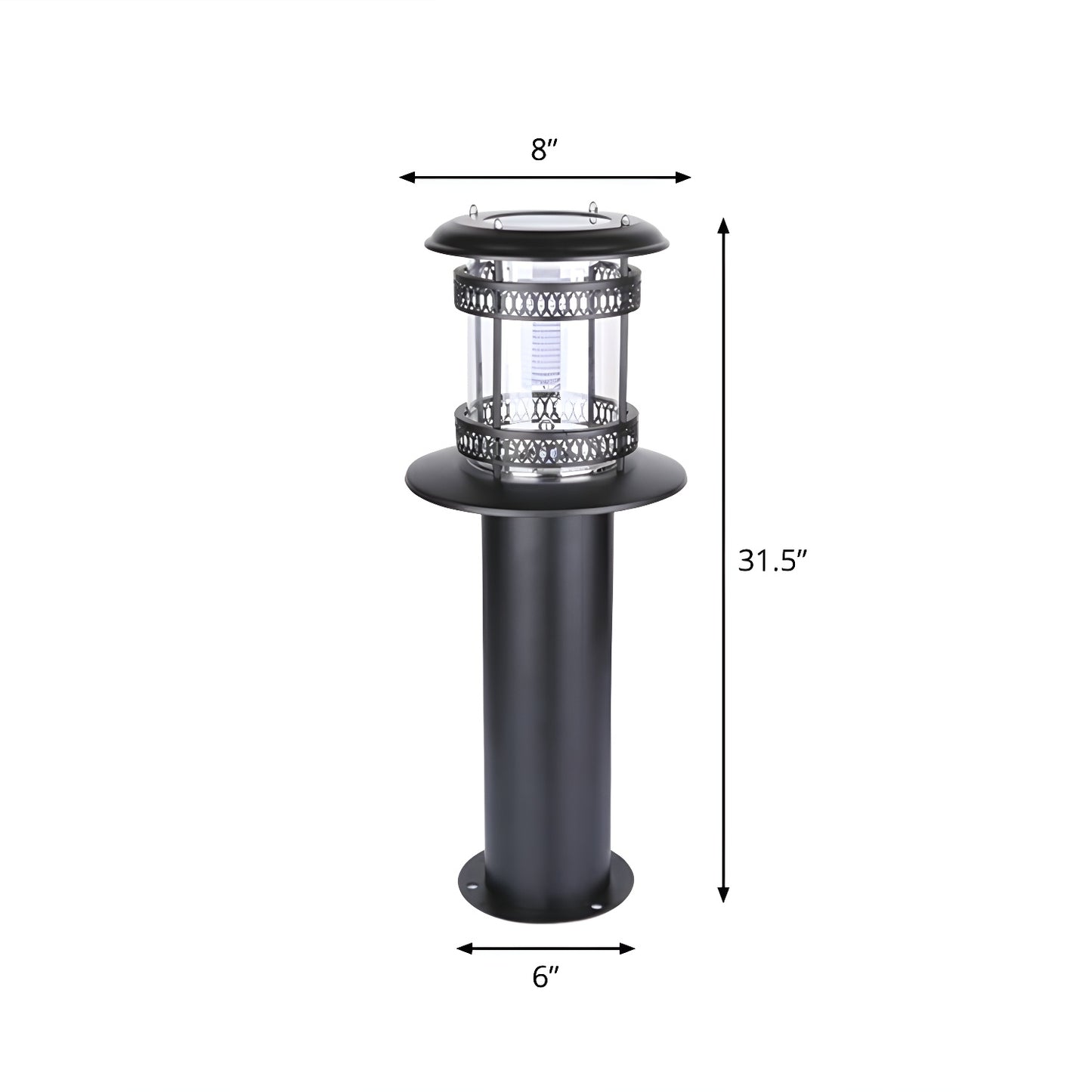 Cylinder Patio Solar Metal Landscape Lighting