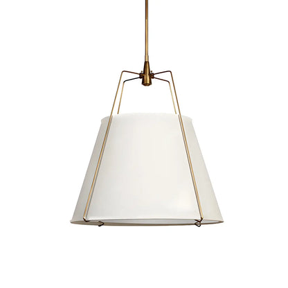 Minimalist Metal White Fabric Down Chandelier