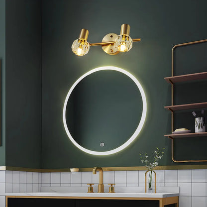Durable Copper Globe Vanity Lights with Wall Mount for Bathroom