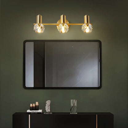 Durable Copper Globe Vanity Lights with Wall Mount for Bathroom