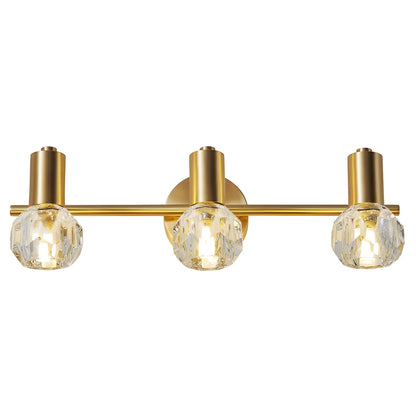 Durable Copper Globe Vanity Lights with Wall Mount for Bathroom