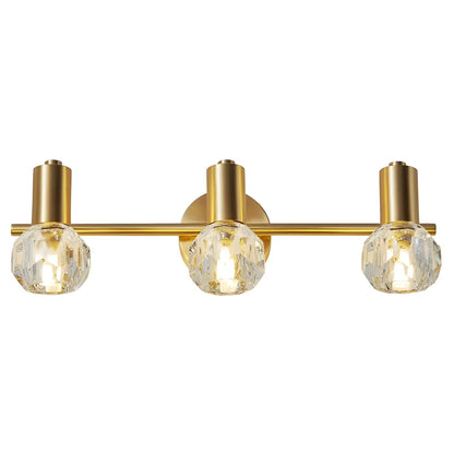 Durable Copper Globe Vanity Lights with Wall Mount for Bathroom