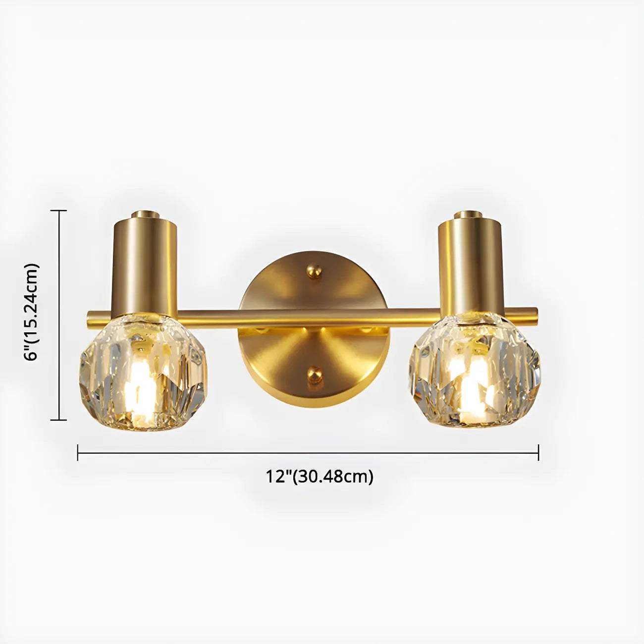 Durable Copper Globe Vanity Lights with Wall Mount for Bathroom