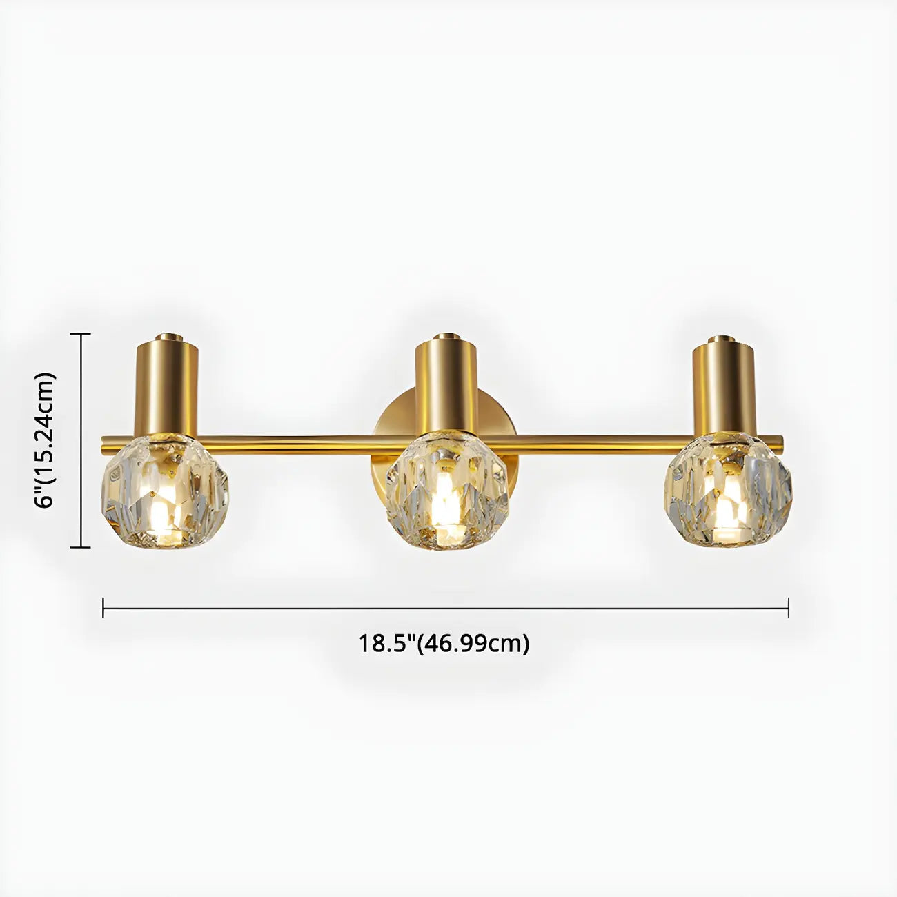 Durable Copper Globe Vanity Lights with Wall Mount for Bathroom