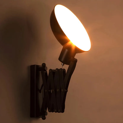 Retro Industrial Metal Black Swing Arm Wall Light