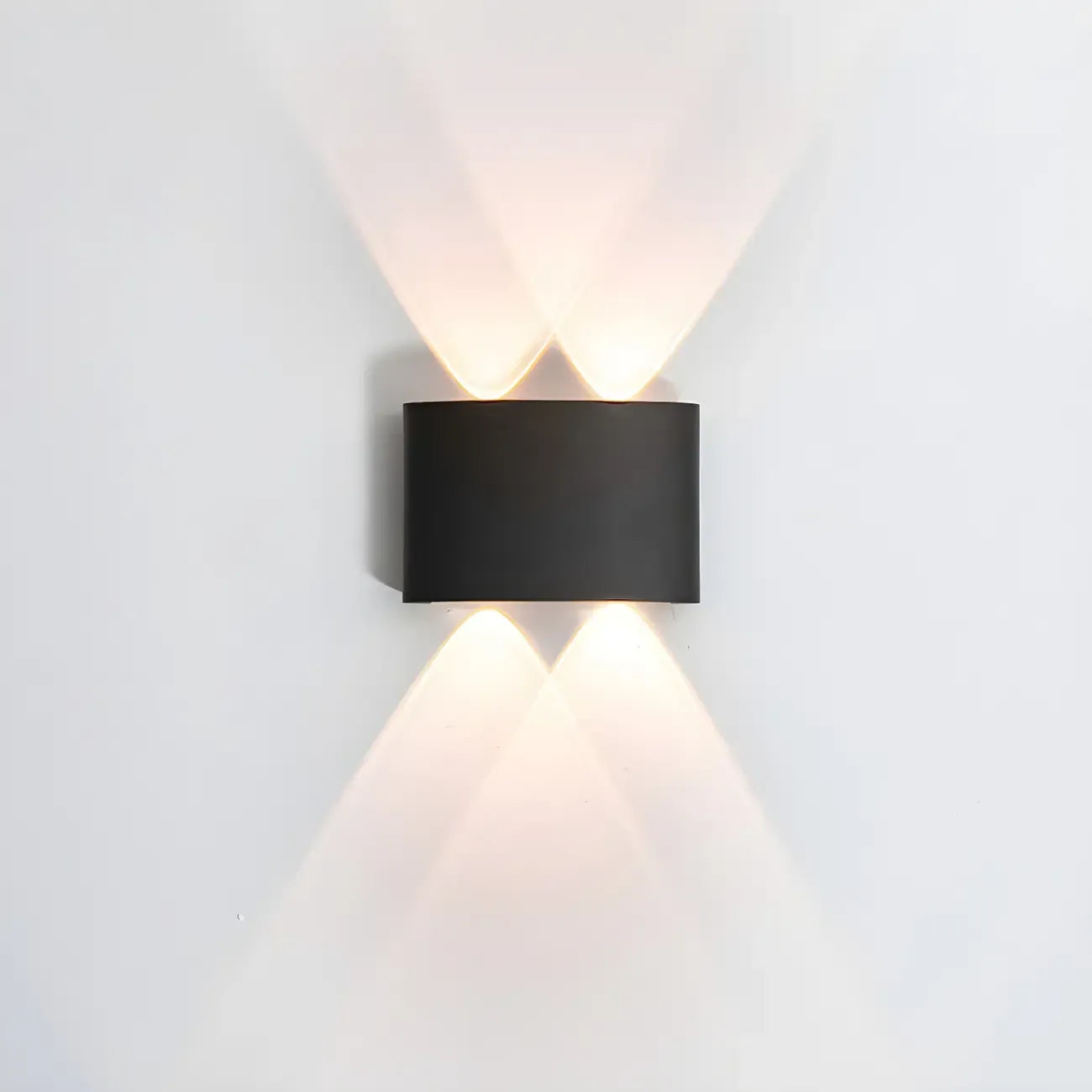 Modern Black Metal LED Up Down Outdoor Wall Light