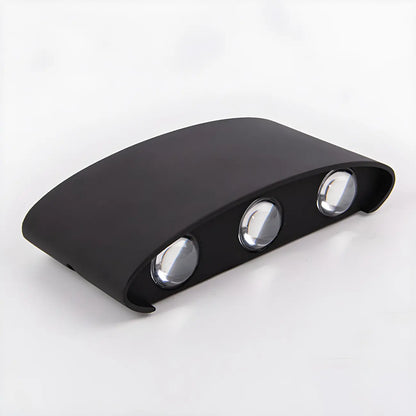 Modern Black Metal LED Up Down Outdoor Wall Light