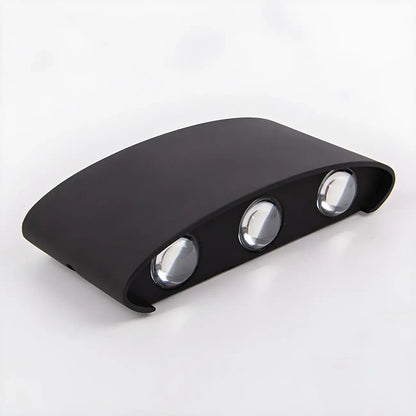 Modern Black Metal LED Up Down Outdoor Wall Light