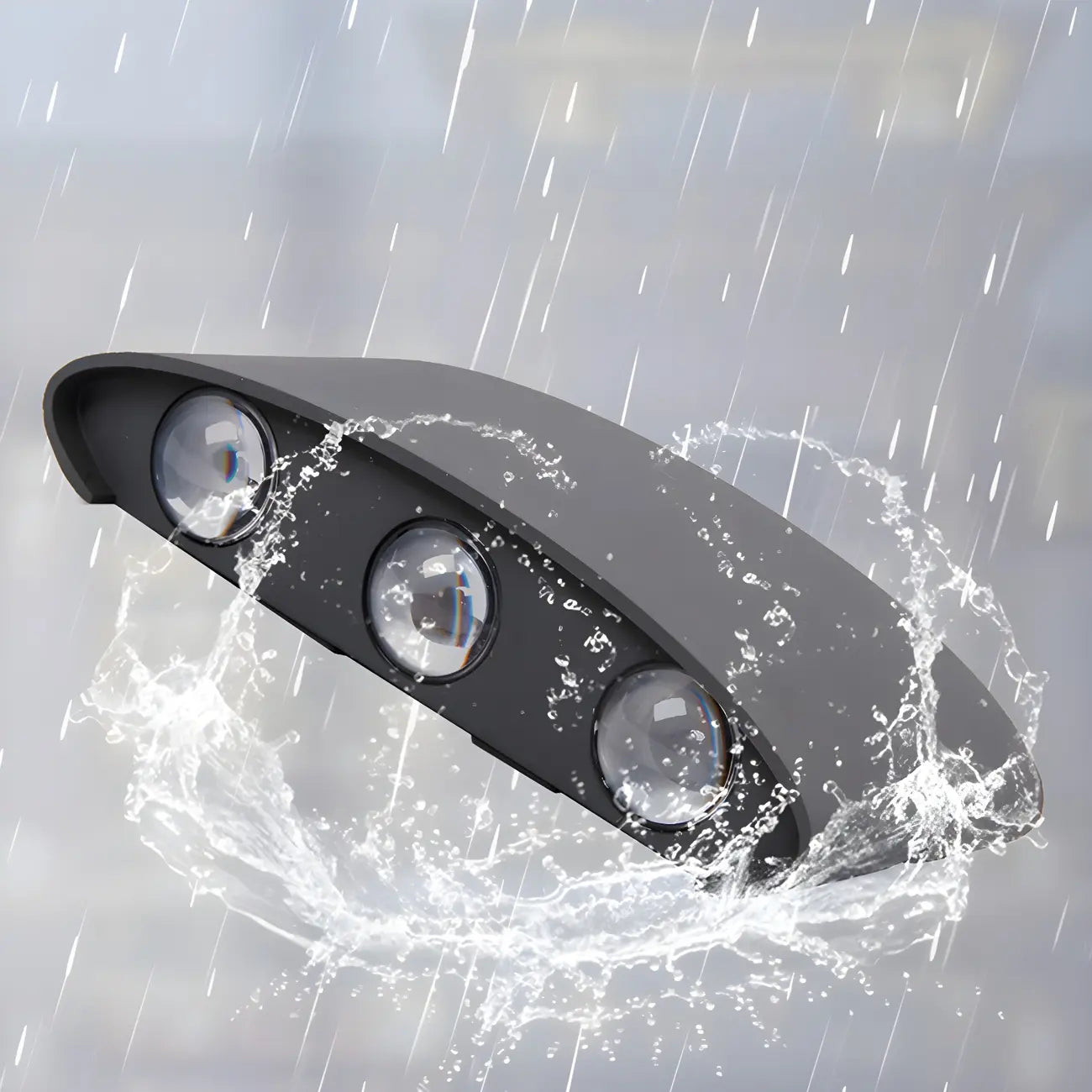 Modern Black Metal LED Up Down Outdoor Wall Light