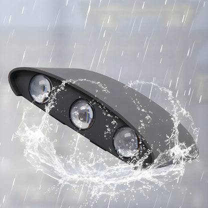 Modern Black Metal LED Up Down Outdoor Wall Light