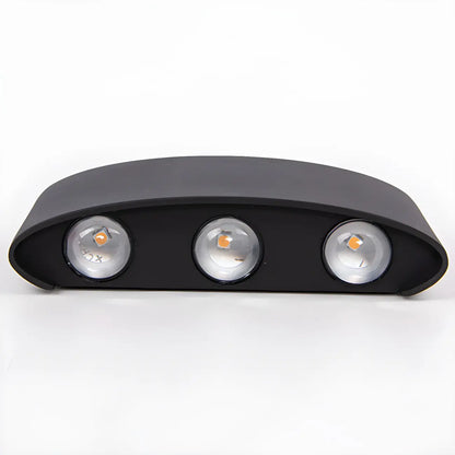 Modern Black Metal LED Up Down Outdoor Wall Light