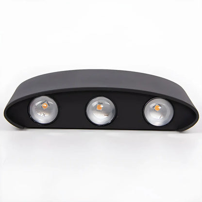Modern Black Metal LED Up Down Outdoor Wall Light