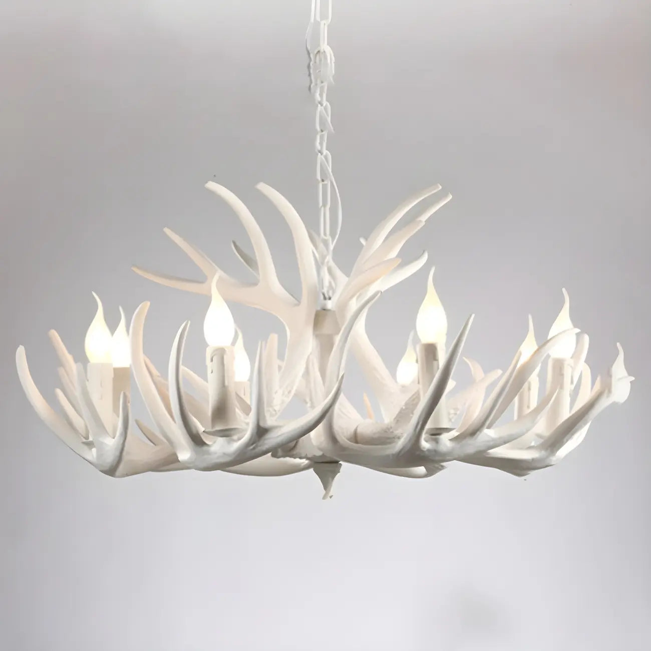 Rustic Large Antler Candelabra Chandelier with 2 Tiers