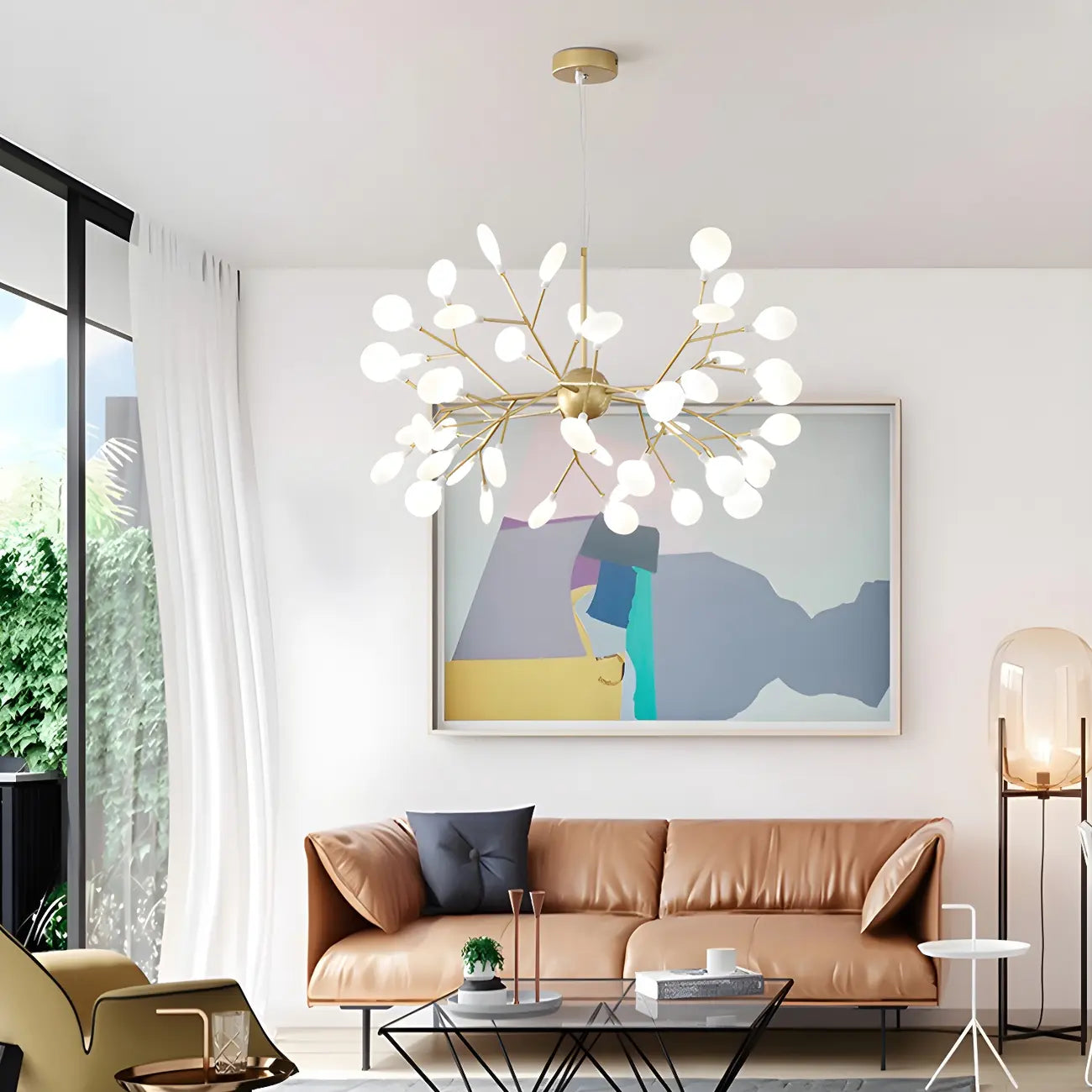 Geometric Modern Sputnik Starburst Chandelier