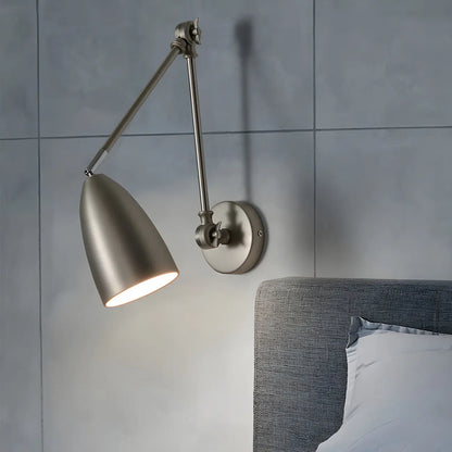 Simple Metal Dome Swing Arm Wall Light