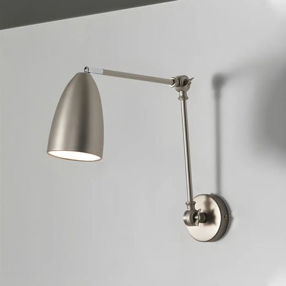 Simple Metal Dome Swing Arm Wall Light